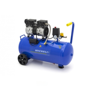 Ultra tichý - SILENT, bezolejový, vzduchový kompresor s tlumením, 8 barů, 50 l, 59 dB, 0,7 kW, 106 l/min., 230V, MICHELIN MX 50-1